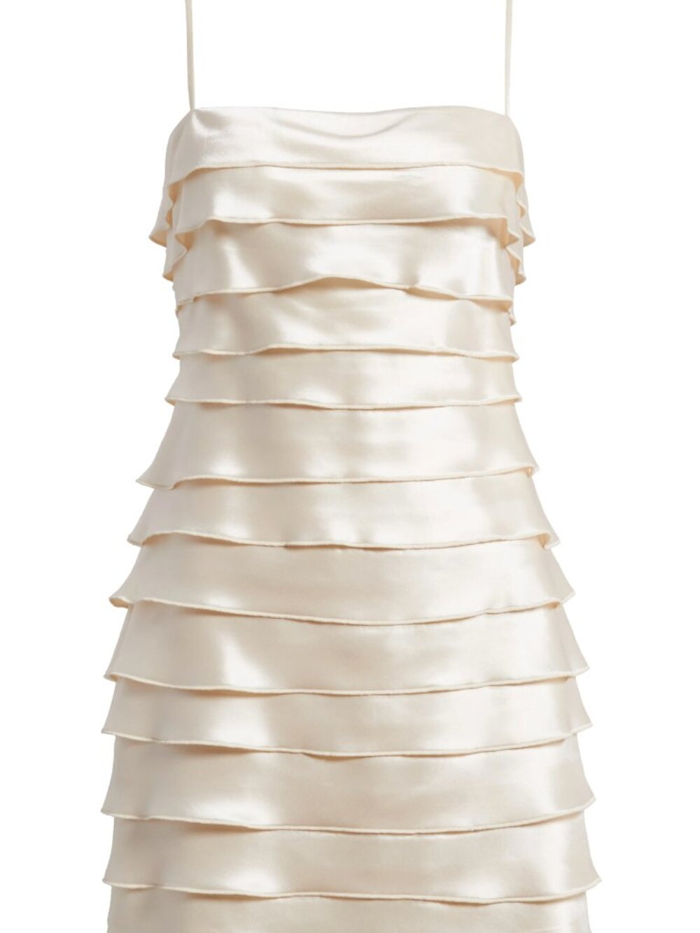 Rigs Tiered Satin Minidress - Picture 2 of 10